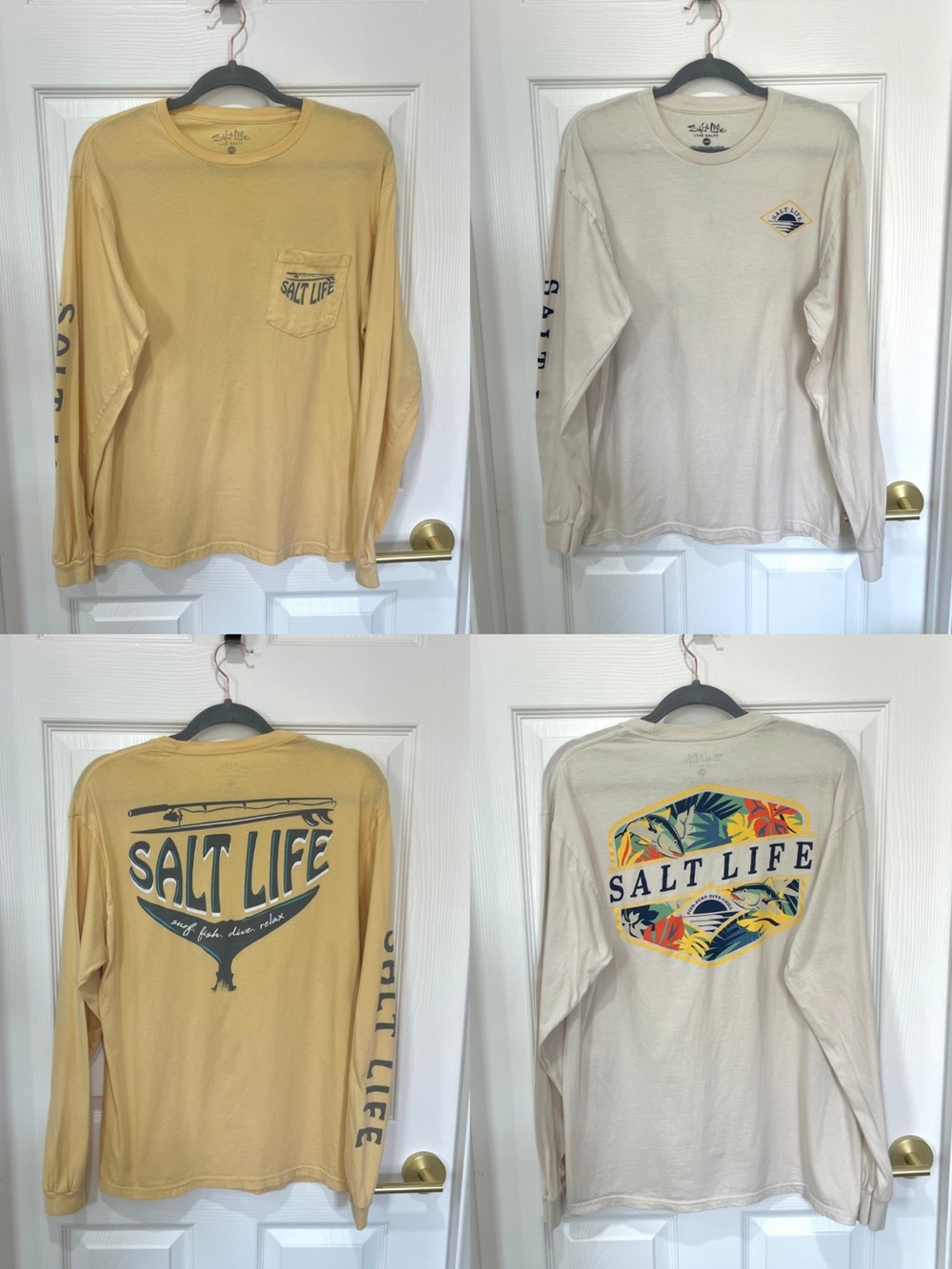 Set of 2 M/L Salt Life Long Sleeve Tees
